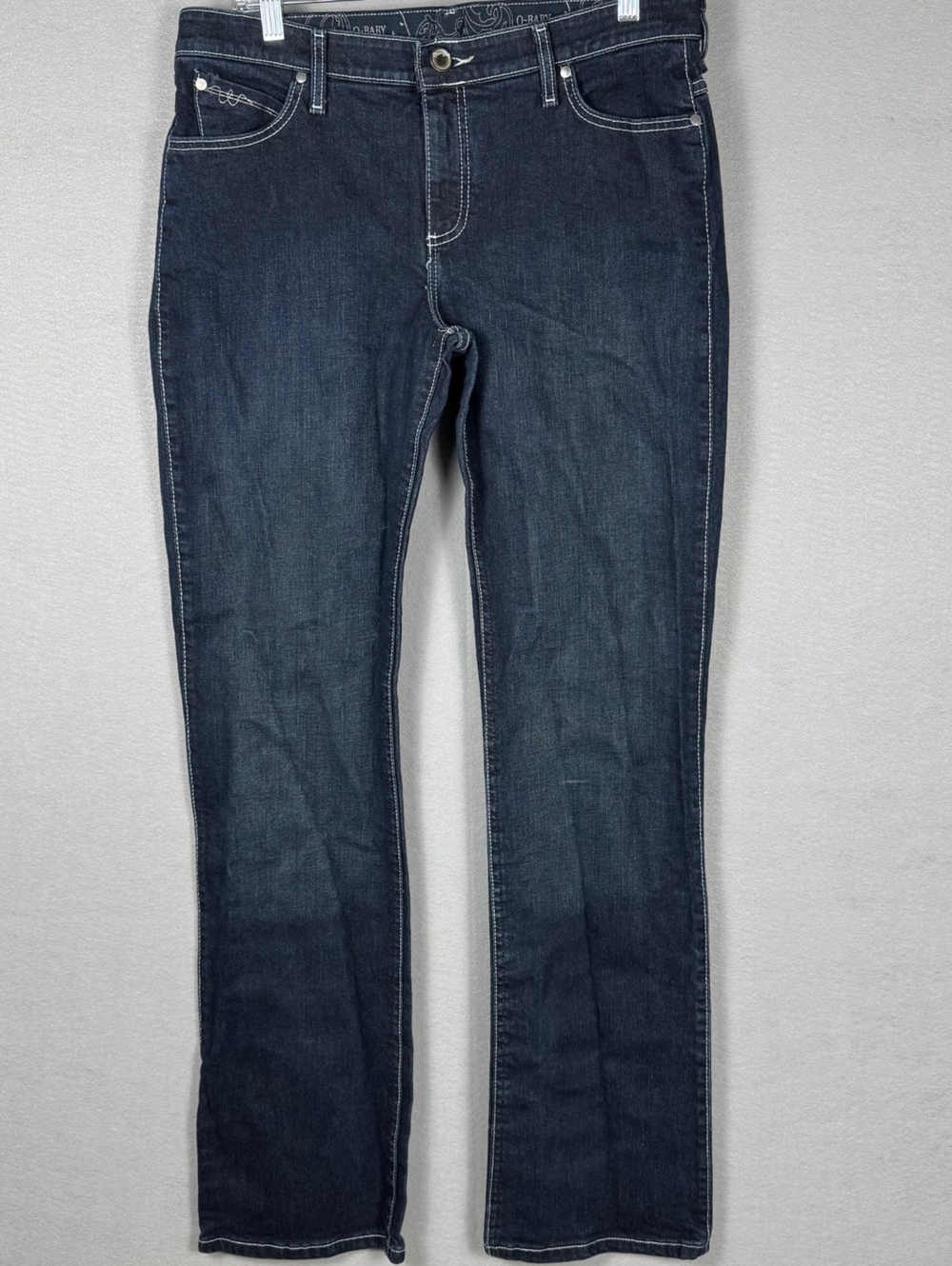 Wrangler Q-Baby Jeans Womens 11/12 x 36 Bootcut Dark Wash